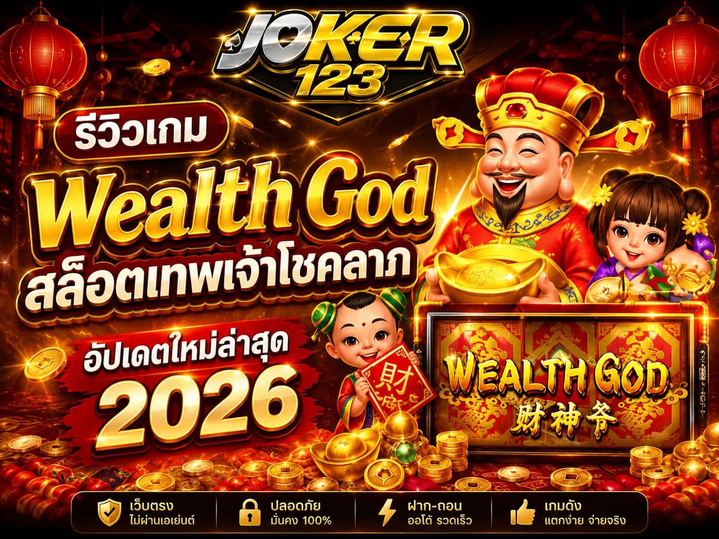 รีวิวเกม Wealth God สล็อตเทพเจ้าโชคลาภ