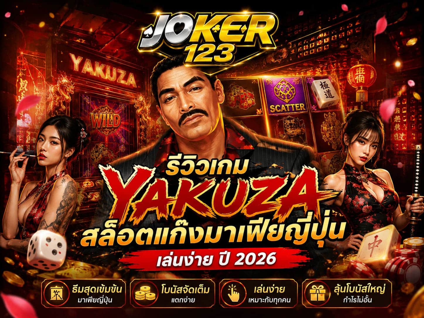 รีวิวเกม Yakuza สล็อตแก๊งมาเฟียญี่ปุ่น