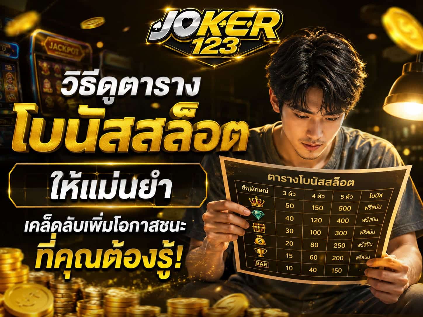วิธีดูตารางโบนัสสล็อต ให้แม่นยำ